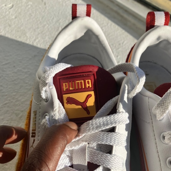 Burgundy and mustard, yellow platform pumas - Picture 7 of 8